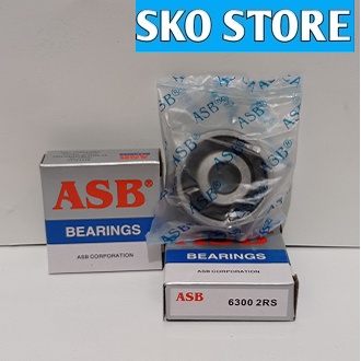 Bearing 6300 2RS (ASB) 1 Biji/Pcs /Laher 6300 2RS (ASB)