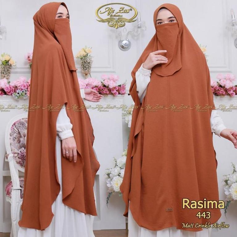 RECOMENDED Hijab cringkle jumbo / khimar cringkle rasima ori aje zas collection / jilbab kringkel in