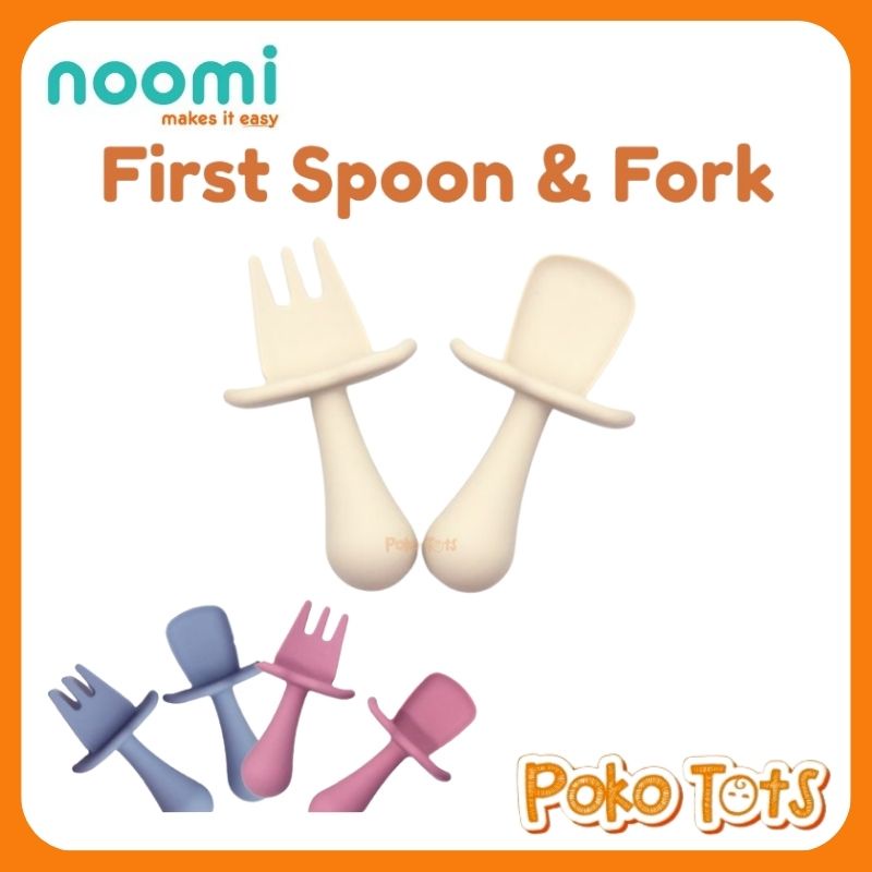 Noomi Baby First Spoon &amp; Fork Sendok dan Garpu Makan Anak