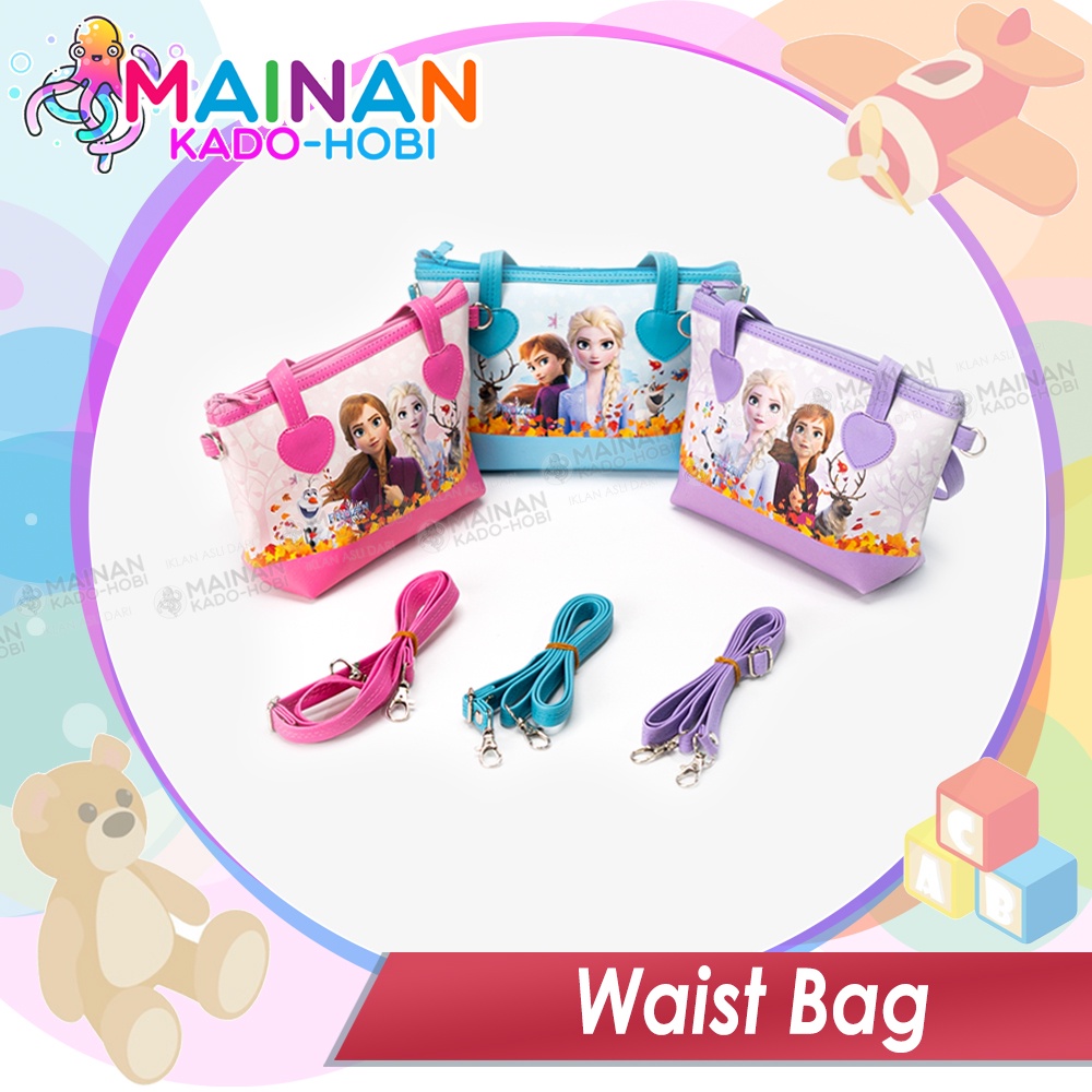 READY TAS PINGGANG ANAK PEREMPUAN SLING WAIST BAG KARAKTER KARTUN