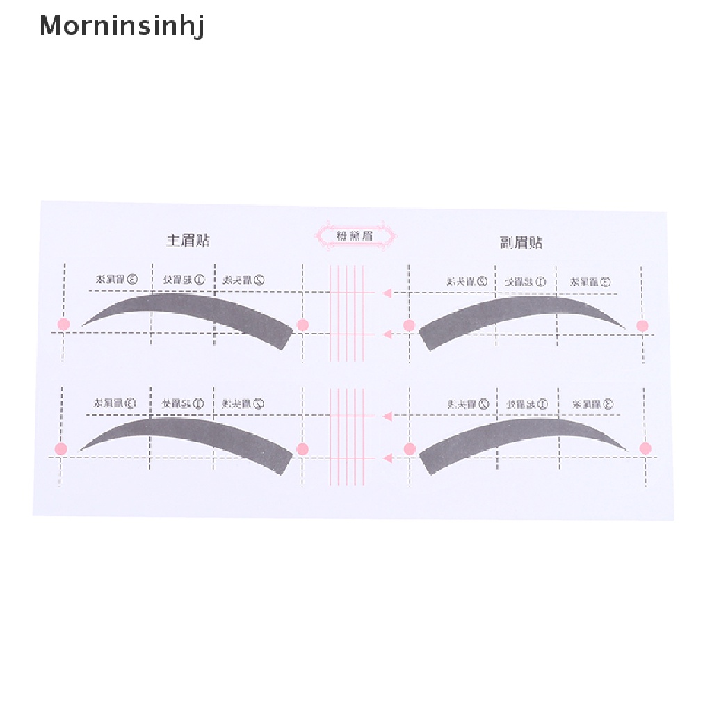 Mornin 24/48 /52Pasang Stiker Template Alis Cepat Kartu Panduan Stensil Alat Makeup id