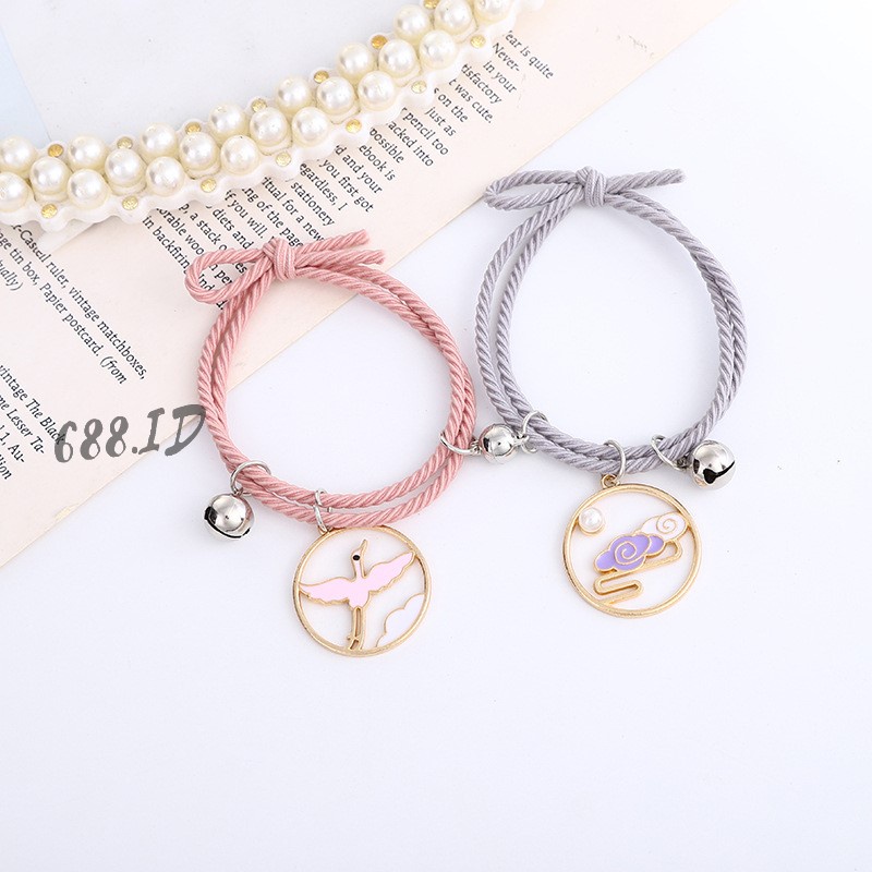 Gelang Couple Magnet 2 pcs / sepasang Model Terbaru Lucu untuk Wanita Pria Unisex Persahabatan Bestie Pacar Pasangan GL 48