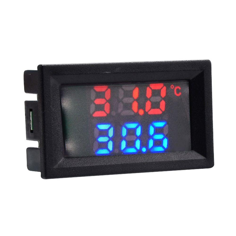 POPULAR Populer Digital DC Single Voltmeter LCD Profesional Dengan NTC 10K 3950sensor Suhu Probe Detector