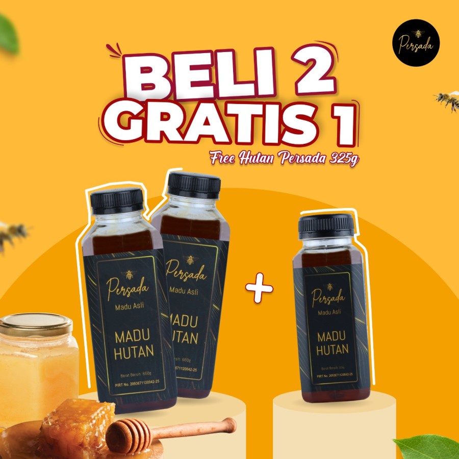 

PROMO MADU HUTAN PERSADA BUY 2 GET 1 || MADU MURNI 100%, PEREDA BATUK