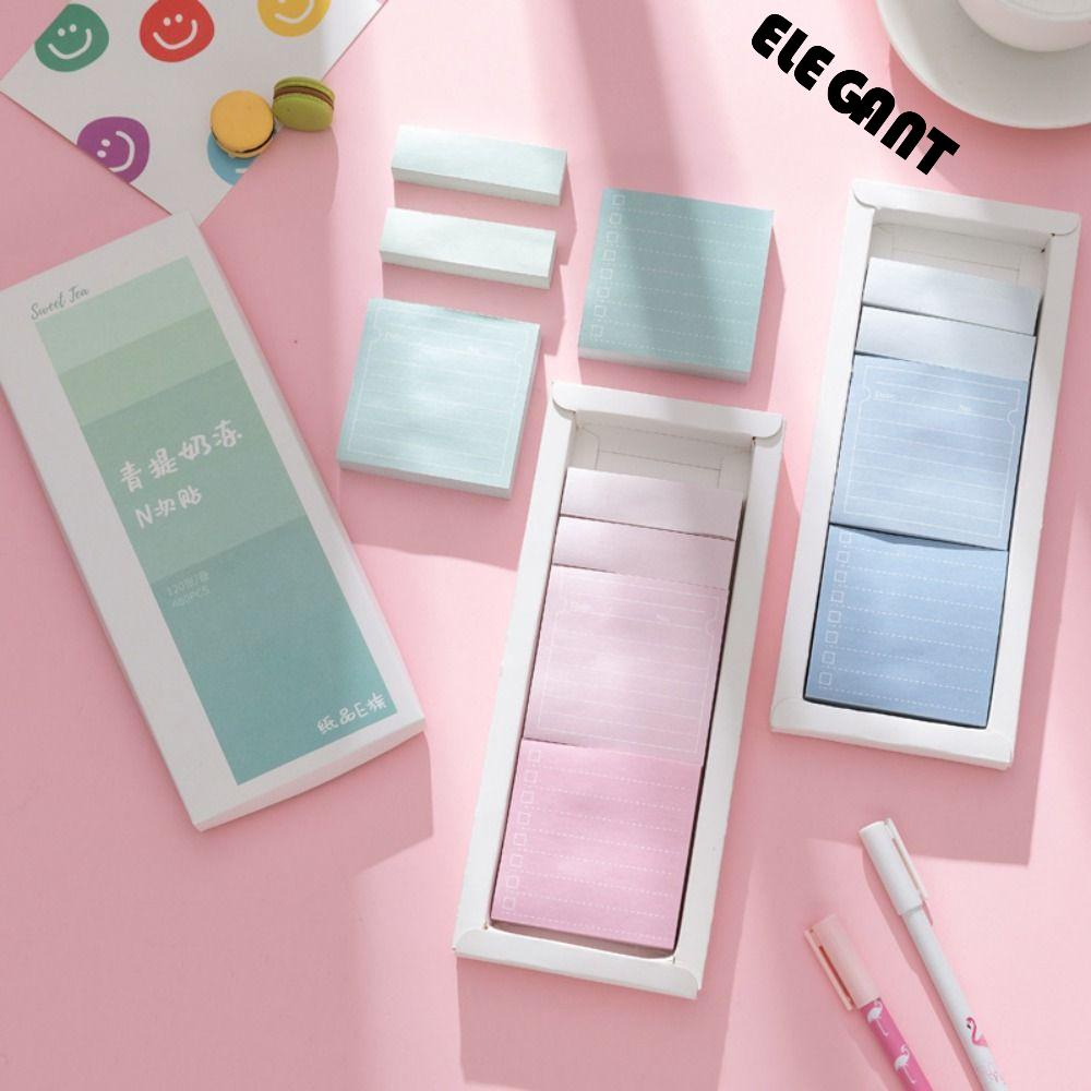 [Elegan] Sticky Notes Kreatif Romantis Warna Keypoints Marker Tagging Stiker Alat Tulis Siswa Untuk Melakukan List Label Membaca Label