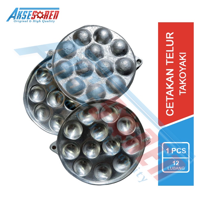 CETAKAN TELUR PUYUH [12 LUBANG] / WAJAN TAKOYAKI / PENGGORENGAN TELOR