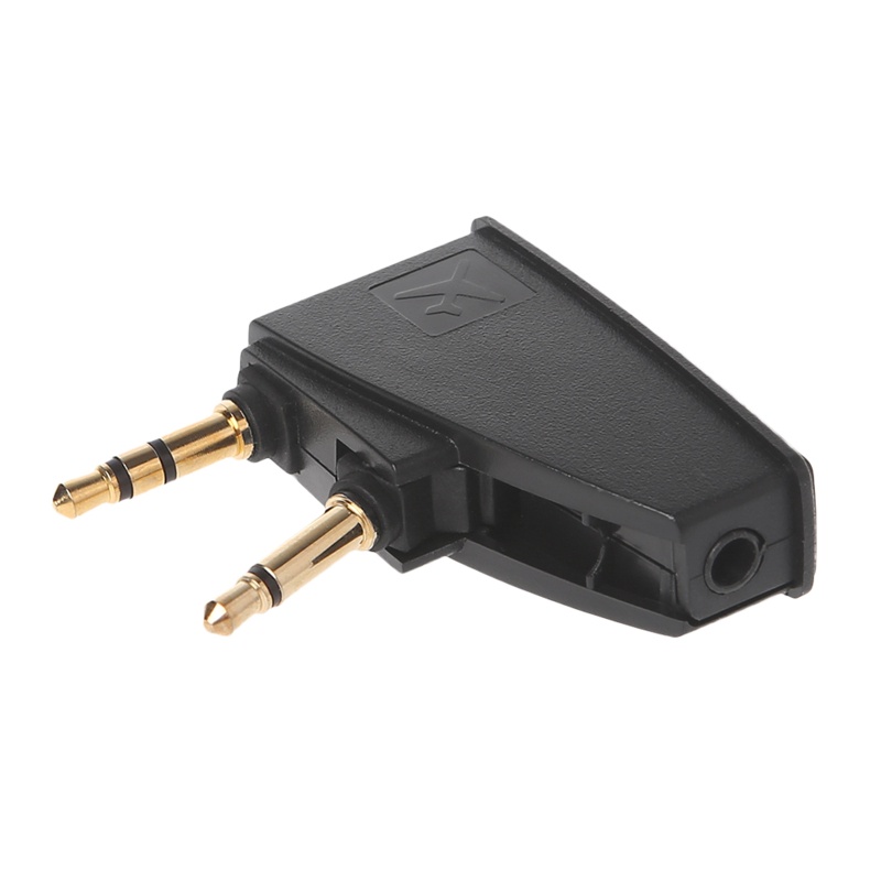 Bt Flight Headphone Adapter Colokan Mono Universal 3.5 Ke Colokan 2x3.5 Untuk QC45 QC35 QC3