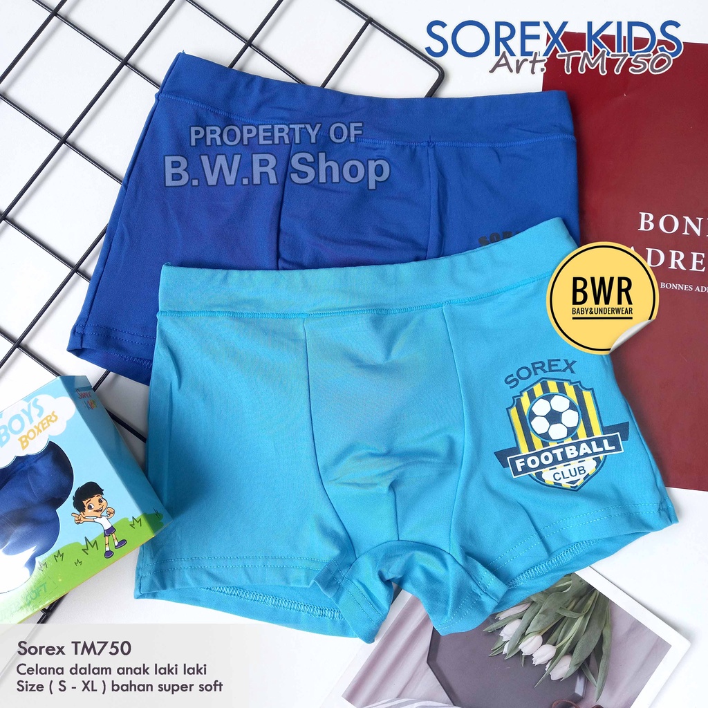 CD Boxer Sorex Boys TM 750 - 1 | Celana Dalam Anak Laki Laki Boxer Motif Keren Tm750 - 1 | Bwr