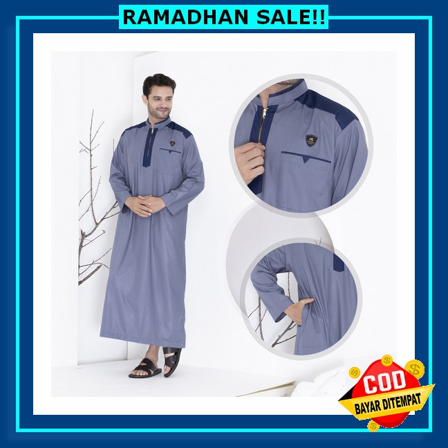 Baju Jubah Pria Gamis Pria Jubah Muslim Gamis Pria Al Faan Jubah Saudi Model Al Haramain Al Noor Jub