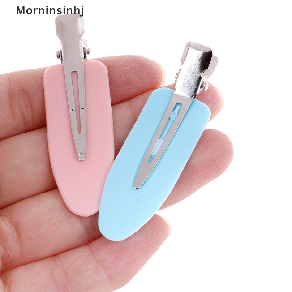 Mornin 4Pcs hair clip no bend Jepitan Poni Rambut no mark hair pin curl clips 4warna leaf id