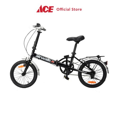 Ace - Airwalk Jedi Sepeda Lipat 16 Inci 1-Speed - Hitam