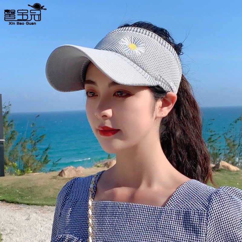 Topi baseball daisy Kecil Wanita Baru Rajutan Topi Berongga