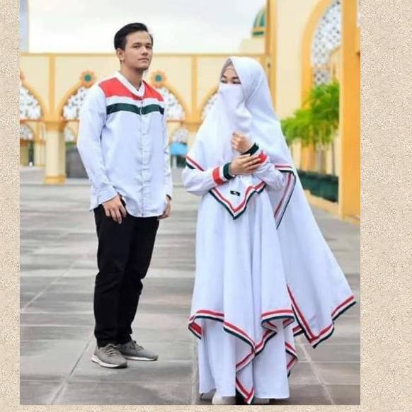 ♦ Palestina putih Gamis Koko bisa Couple ☁