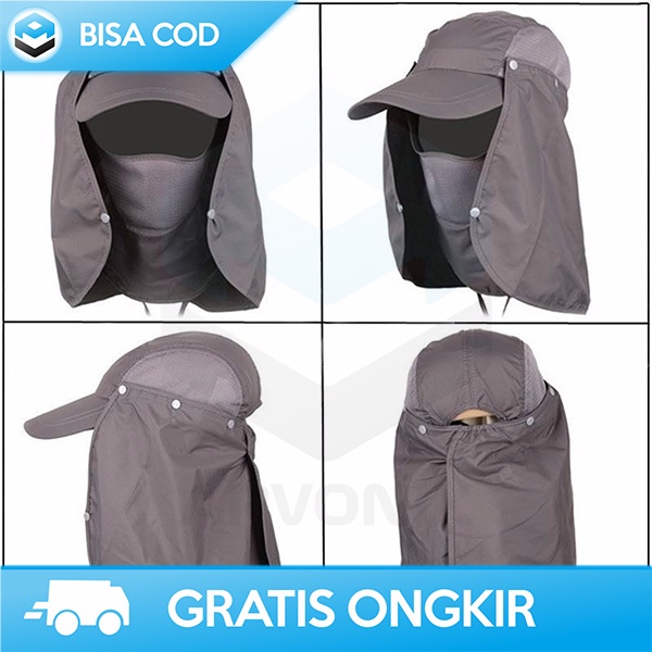 TOPI MANCING ANTI PANAS FLYMALL FISHING HAT PELINDUNG SINAR UV MH011