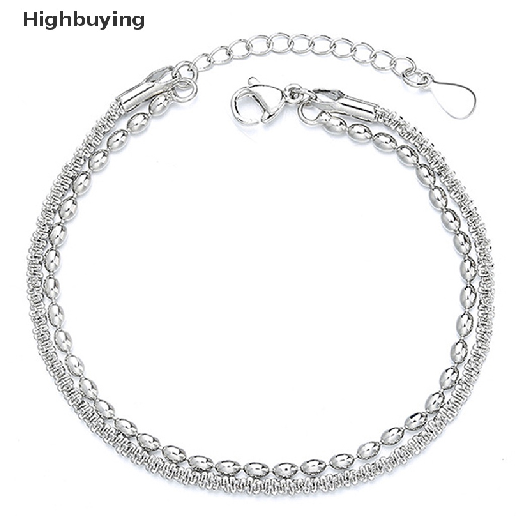 Hbid Mode Baru Double Layer Gelang Manik-Manik Indah Sederhana Wanita Adjustable Gelang Bangle Halus Fashion Perhiasan Aksesoris Pesta Pernikahan Hadiah Glory