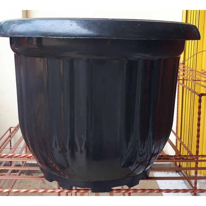 Poo Pot 50 Gloria Hitam / Pot Plastik 50 Hitam / Pot Bunga 50Cm Besar
