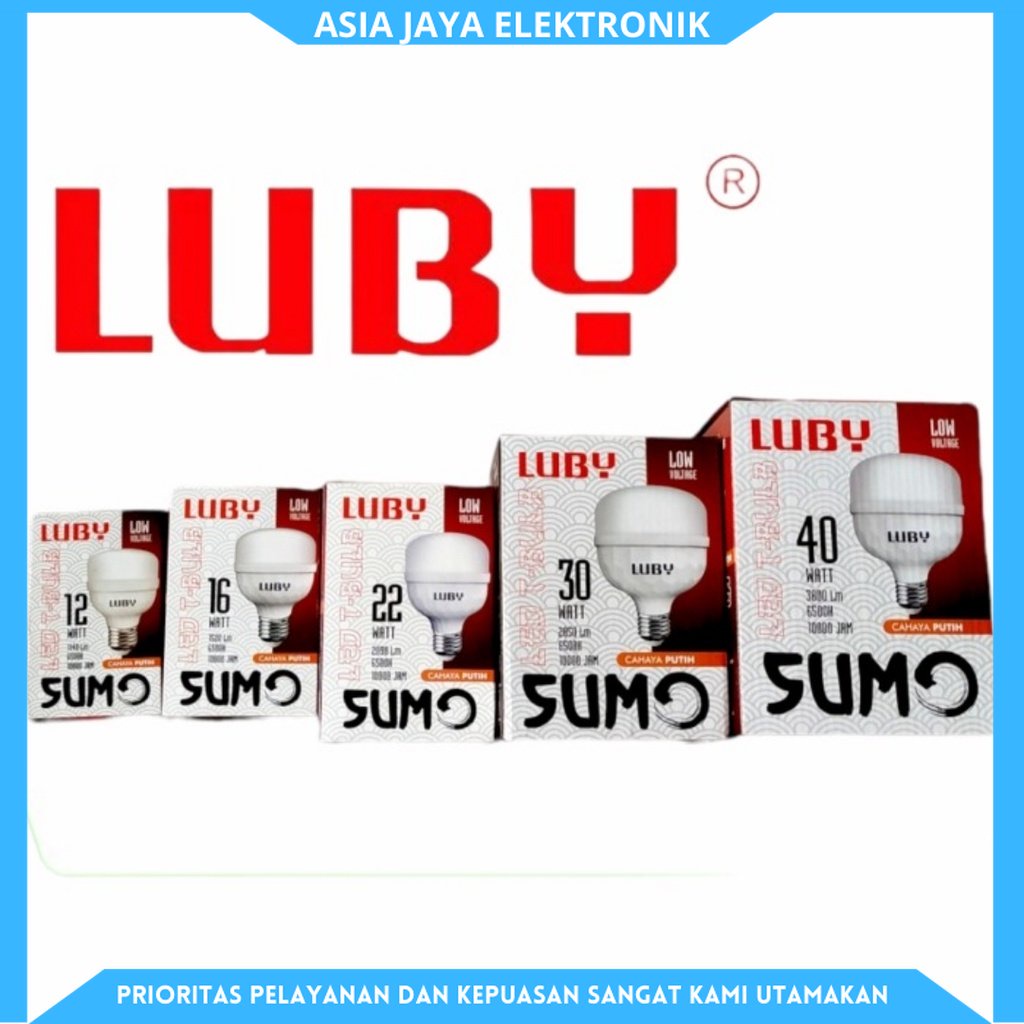 LAMPU BOHLAM LED LUBY SUMO CAHAYA PUTIH 12W / 16W / 22W / 30W / 40W