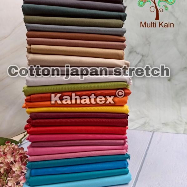 Terlaris Multi kain katun cotton stretch spandex poplin stret kahatex lebar 1.6meter