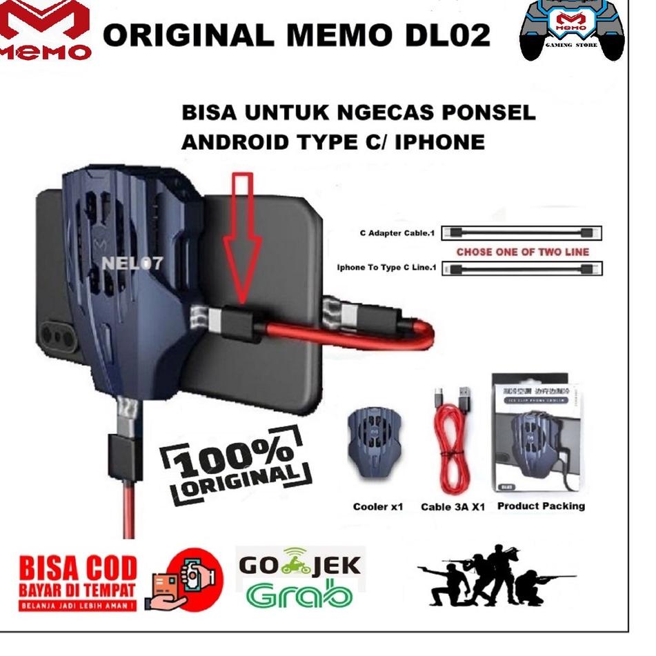 Hadir Irit ORIGINAL Memo DL02 Phone Radiator Cooling Pendingin HP Cooler DL02