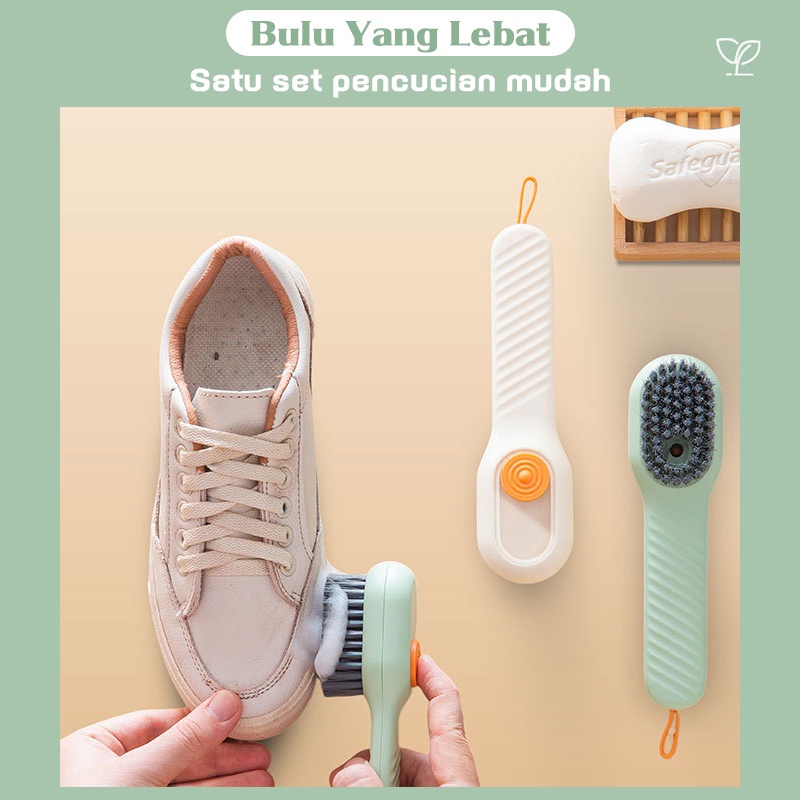 Sikat Pembersih Multifungsi Serbaguna Sikat Pembersih Sepatu Baju Cleaning Brush With Liquid Dispenser