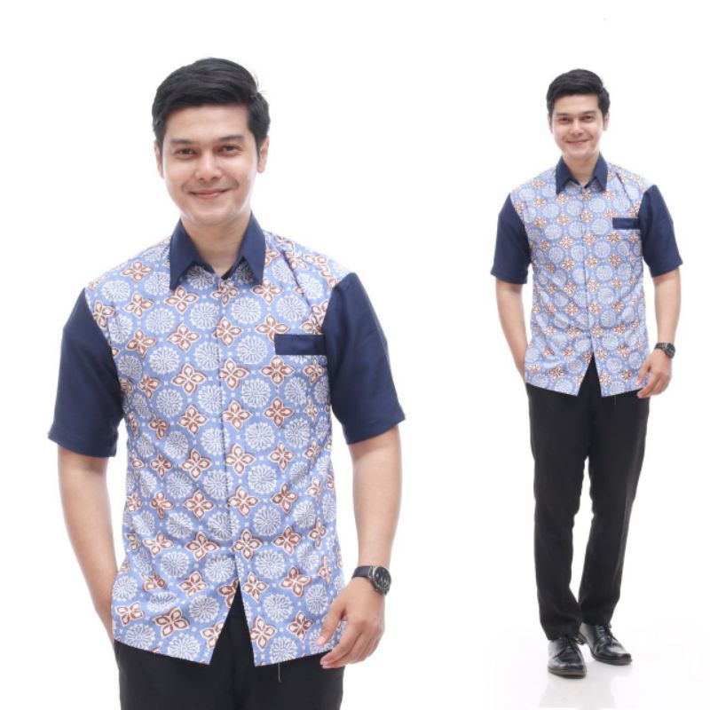 Baju batik wanita modern Bluse batik wanita kantor yolanda