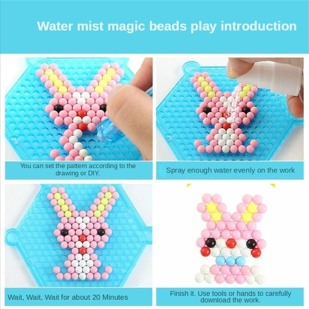 Mxbeauty Manik-Manik Semprotan Air 1000pcs/box Mainan Anak Puzzle Craft Kit 3D Beads Magic Toys Color Crystal Beads