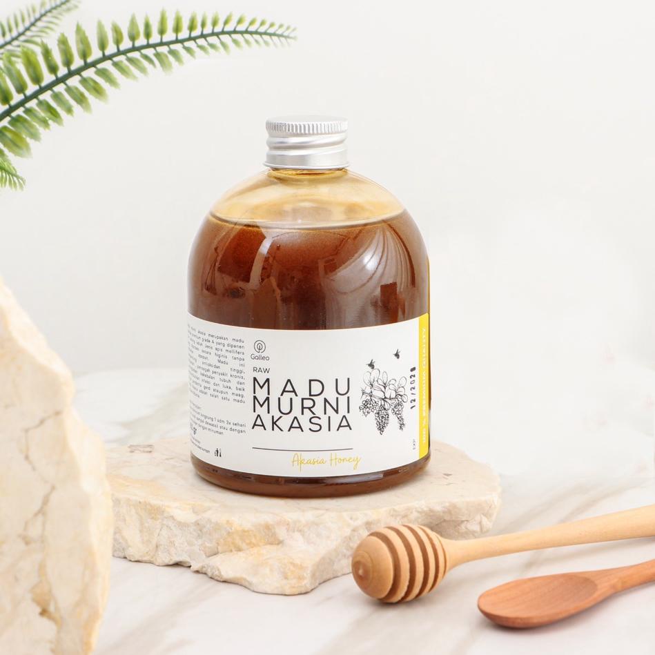 

♢ Murni Akasia 650 gr Galleo Grade A 100% Raw Honey [ Free Sendok Kayu ] ♥