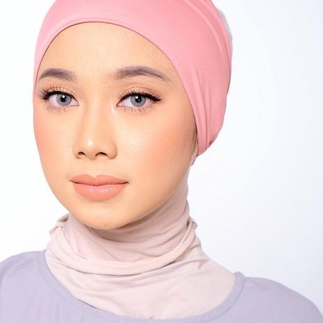 ➶ ZM Zaskia Mecca - Chia Dusty Pink Bandana Ciput ♦