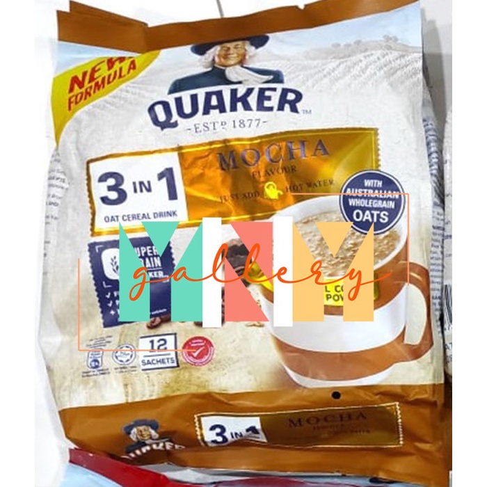 

[Ready Stock] QUACKER 3in1 Oat Cereal Drink isi 15 Sachet - Mocha