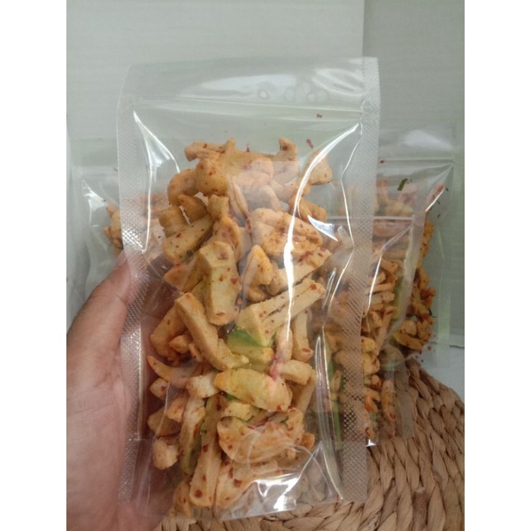 

Stik basreng pedas daun jeruk