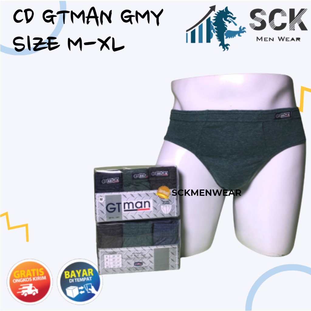 [ISI 3] CD Pria GT-MAN GMY Bahan Katun / Pakaian Dalam Pria - sckmenwear GROSIR