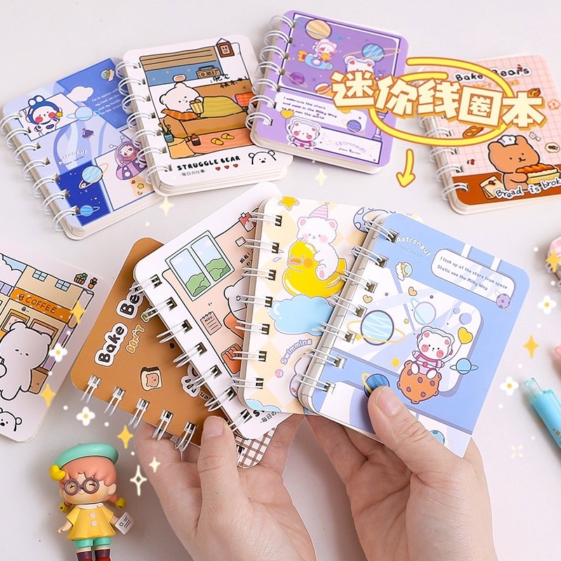 

DY PACK NOTEBOOK RING AESTHETIC MINI DIARY BOOK MEMO TULIS A7ESTETIK