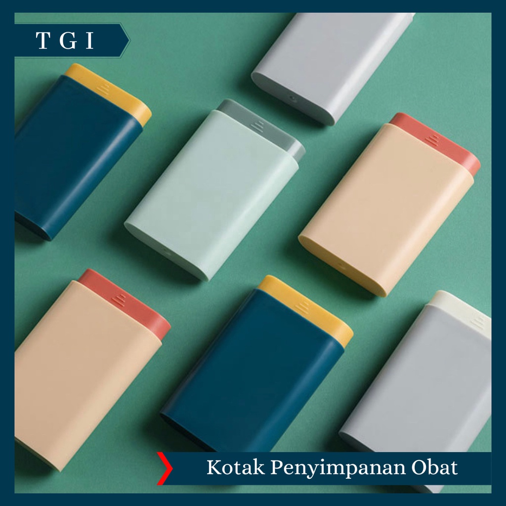 TGI - KOTAK PORTABLE PENYIMPNAN OBAT / KOTAK PENYIMPANAN OBAT PIL 6 SEKAT / KOTAK PENYIMPANAN OBAT MINIMALIS / PORTABLE MEDICINE STORAGE BOX