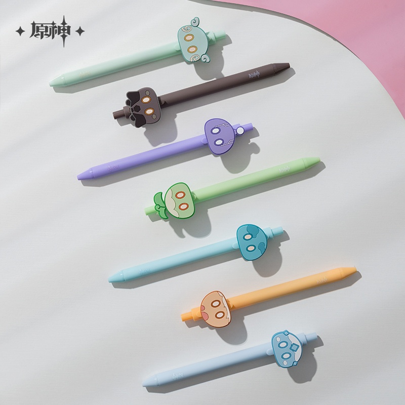 

[READY STOCK] OFFICIAL GENSHIN IMPACT SLIME GELPEN 0.5MM PULPEN SLIME FIRE WIND WATER ICE