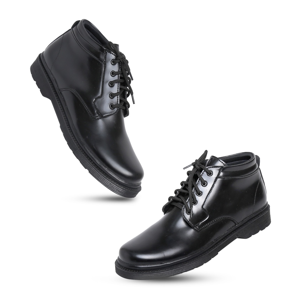 TR001 | Sepatu Boots Hitam Safety Pantofel Pria Casual Kerja Formal Kantor Original Pria | FORIND Terraforma