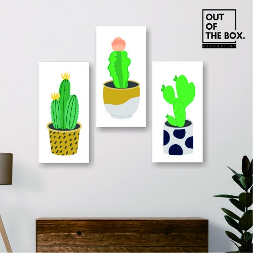 OOTBDECO - Hiasan Dinding Quotes Tanaman Poster Kayu Plant Pajangan Rumah Aesthetic Monstera Mini Wa