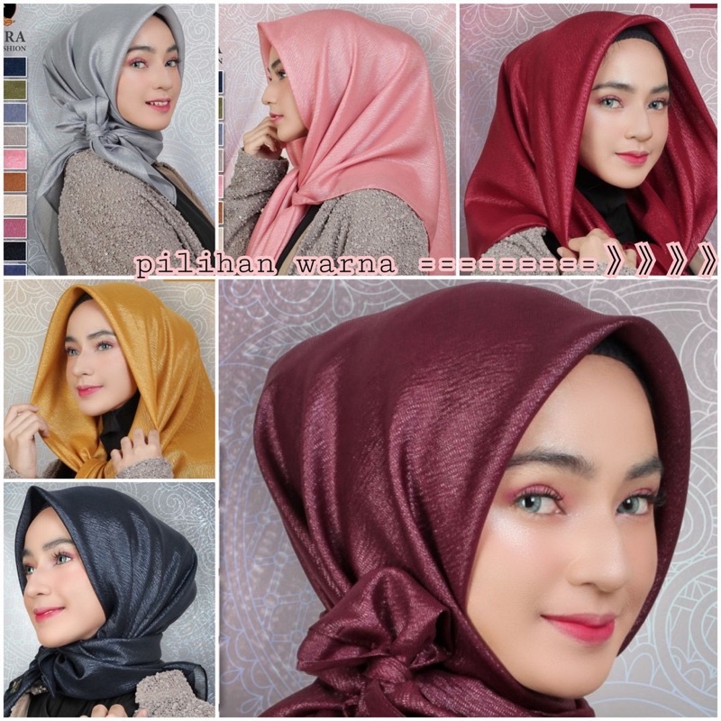 Hijab segiempat shinar glamour  lacer cut 110X110 cm || segi empat shinar glamour