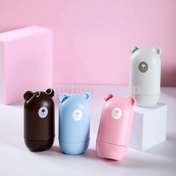 Stempel Roller Portable Bentuk Beruang Lucu Dengan Tali Untuk Menjaga Pribadi