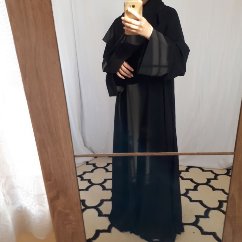 Abaya Turkey Arab Kondangan Pesta Formal Lebaran Hitam Mocca Marun Jumbo Simpel Premium Original Ld 