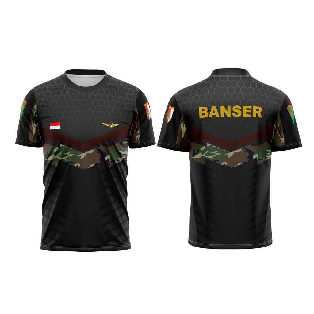 Baju Kaos Pria Dewasa BANSER NASIONAL INDONESIA Keren Terbaru Lengan Pendek Panjang Fullprint Sublim