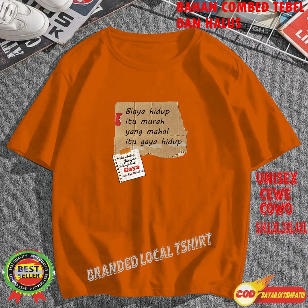 APPS Promo Diskon Kaos DTF BIAYA HIDUP ITU MURAH Kaos Terlaris Kualitas Terjamin/Kaos Murah /Pakaian Pria pakaian Wanita/Kaos Distro Pria Kaos Promo/Best Seller