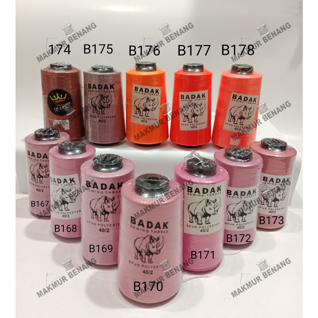 Benang Jahit 40/2 ( 1 pcs ) benang jahit 5000 yard/Benang jahit murah/benang jahit BADAK/toko alat j