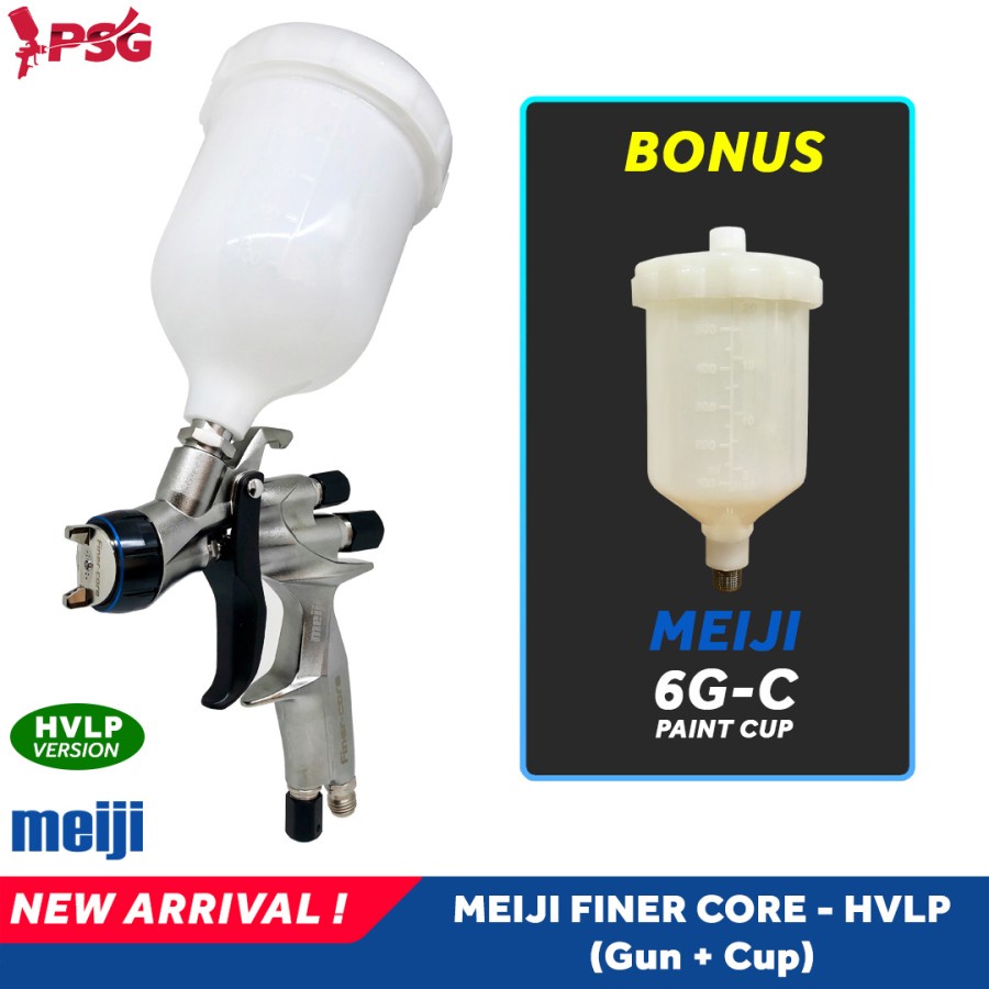 Meiji Finer Core (Gun+Cup) - HVLP Aircap