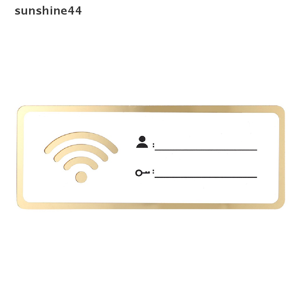 Sunshine Wifi Sign Password Dinding Plakat Acrylic Wireless Network Hotel Papan Tamu Papan Tulis Dekorasi Kamar Tanda Plakat Printable Code ID