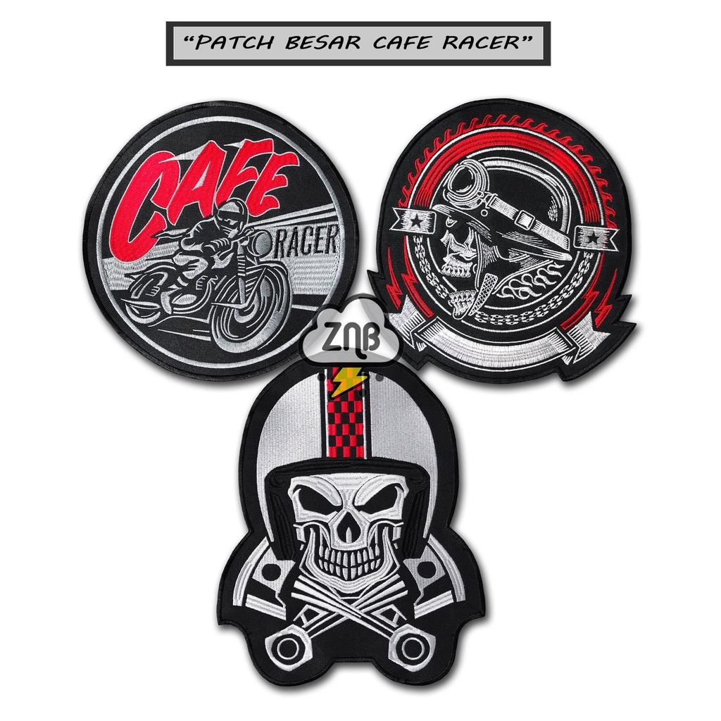 Patch Bordir Jahit Cafe Racer Emblem Motorcycles Pacth Motor Best Quality