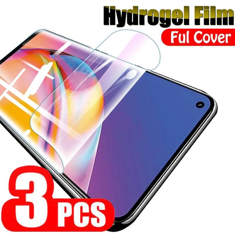 3pcs Film Pelindung Full Cover Untuk OPPO Reno 9 8 7 6 5 4 3 2 Pro Plus 2Z HD Hydrogel Film Untuk OPPO Find X5 X2 Pro X5 X3 X2 Lite NEO