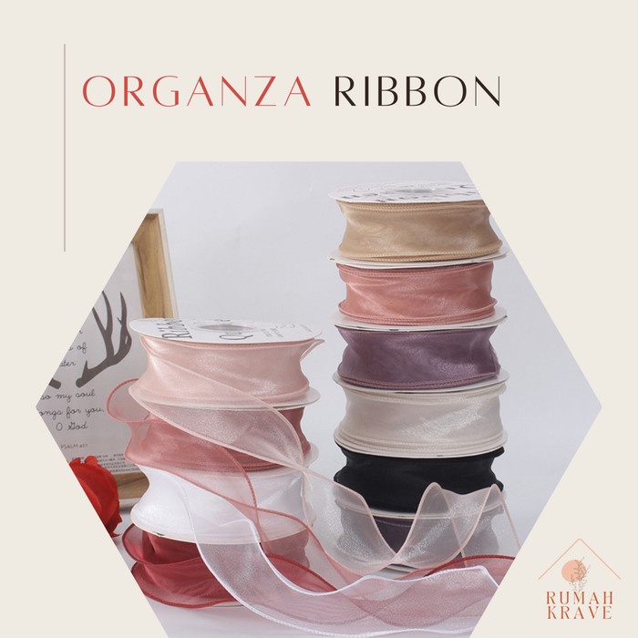 

AIM24- RUMAH KRAVE - Pita Organza Organdi Ribbon 4 cm - Black