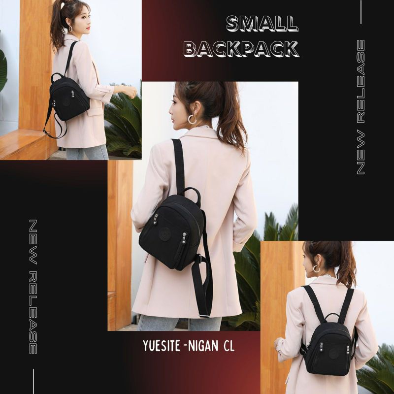 TAS RANSEL WANITA YUESITE NIGAN POLOS SMALL BACKPACK CEWEK KECIL