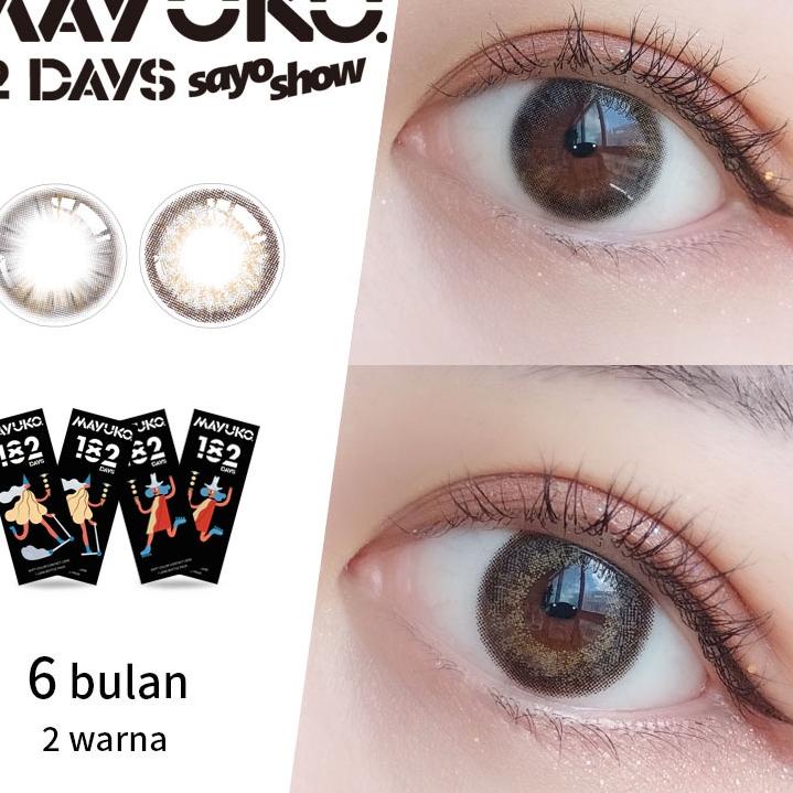 ➬ ✔️100% ORI SAYOSHOW MAYUKO Sepasang Softlens Brown Minus 14 mm ( NORMAL S/D-8.00) Contact Lens Sof