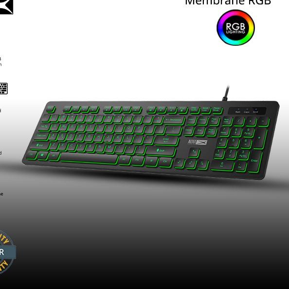❂ Keyboard Gaming Altec Lansing ALGK-8264 RGB Membrane Keyboard USB Wired ✈